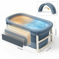 Portable Foldable Bath Tub for Adults No Installation Needed Large Separate Hot SPA Soaking Ice Bathtub Gray — How It Works