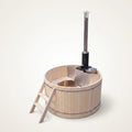 Wood Fired Hot Tub Built for Year-Round Soaking, 4-5 Person Capacity, Internal Stove, Pine Construction
