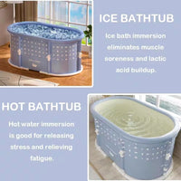 Portable Cold Plunge Tub Built for Ice Baths, Foldable Design, 6-Layer Insulation, 60-Minute Temp Hold