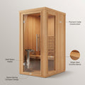 Traditional Home Sauna Built for Small Spaces, Cedar Construction, 6kW Heater, Compact Design