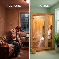 Logan 1 - Person Traditional Steam Sauna in Cedar — Before & After